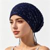 Polyester Beanie Hat With Sequins And Tassels For Casual Wear