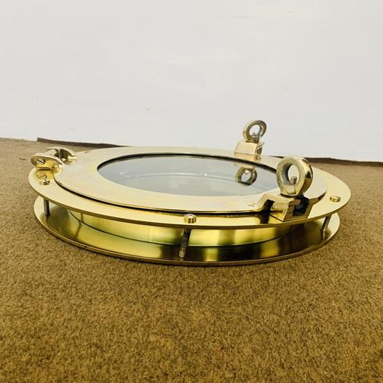 30.48 Cm Canal Boat Porthole Window Golden Finish Door Window Glass Porthole Home Decorative Porthole