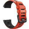 Two-tone silicone strap for Garmin Instinct - black and red