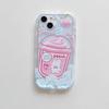 Cute Silicone Case for  Infinix Hot 30i Redmi Note 12 11 Samsung A54 A14 iPhone 11 13 Oppo Reno 8T Funda Cartoon Milk Tea Bear Cover Soft TPU Bumper