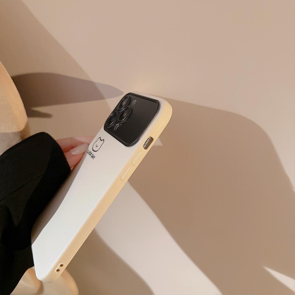 Простой Мишка Подходит Для IPhone14 Apple 15 Мобильный Чехол 13ProMax Персонализированный Мультяшный 16 Парный 12 Противоударный