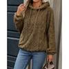 YYFS Women's Fashion Casual Solid Color Print Long Sleeve Hooded Hoodies & Sweatshirts