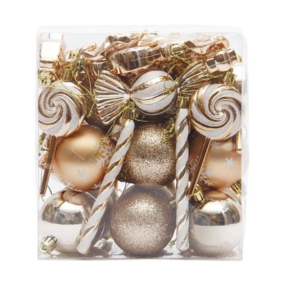 36/40/50 шт. набор рождественских шаров, красочные небьющиеся декоративные безделушки для рождественской елки, праздничные подвесные украшения со шнуром для домашнего магазина, витрины