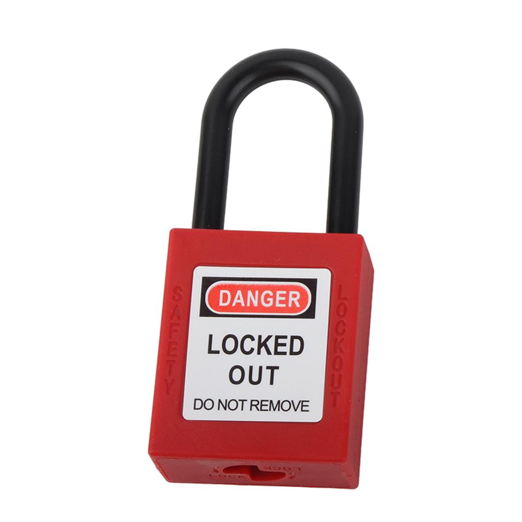 Safety Padlock Red Dense Nylon Durable High Hardness Widely Used Lockout Tagout Lock with Keys for