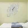 Modern Design 3D Clock DIY Wall Clock Mirror Room Bedroom Kitchen Wall Sticker Home Decor