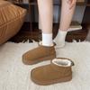 Short Snow Boots Women's Winter Internet Celebrities 2025 New Thick-soled Heightening Velvet Warm and Non-slip Northeast Cotton Shoes