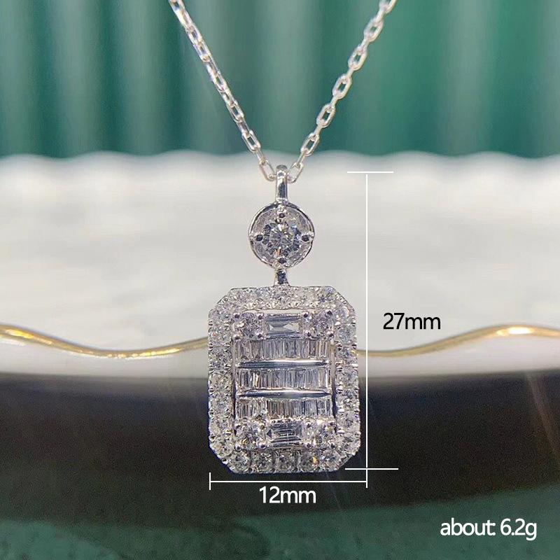Великолепный кристалл циркония квадратный кулон ожерелья для женщин элегантные женские вечерние аксессуары подарки универсальные модные ожерелья