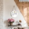 2D Flat Aluminum Graduation-themed Wall Hanging, Available in Various Sizes. A Minimalist, Luxurious Style Pendant in Black, White, and Gold Accents