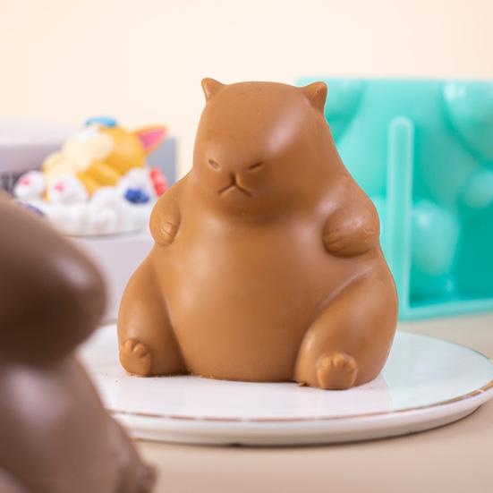 Животное Лёд Форма для льда Многоразовая Милая кошка Кубик Лоток Силикон Крокодил Капибара Кубик льда для вечеринки