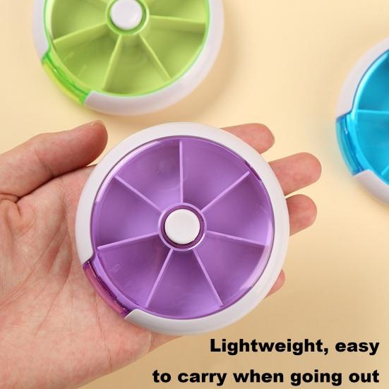 Портативная еженедельная коробка для таблеток, 7 отделений, пыленепроницаемая, влагостойкая, поворотная прозрачная крышка, карманный размер, деловая поездка, путешествия на открытом воздухе