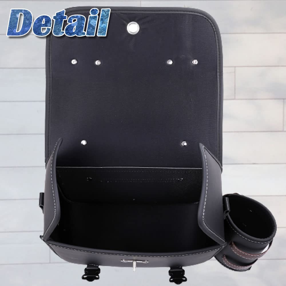 Боковая сумка для мотоцикла, кожаное седло Harley для инструментов с замком, чехол для ключей, аксессуары, водонепроницаемое сиденье большой вместимости, для путешествий на открытом воздухе, черное, общего назначения