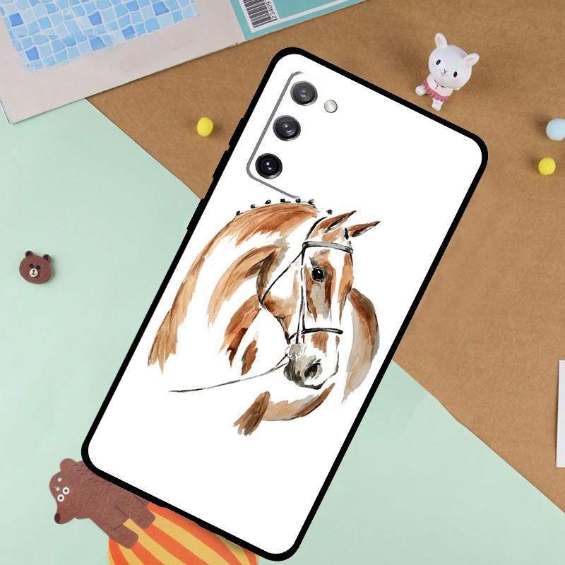 Чехол с рисунком лошади и пони, мягкий, для Samsung Galaxy S25 Ultra S9 S10 S20 FE S21 S22 S23 Plus S24 Ultra, Funda, Чехол