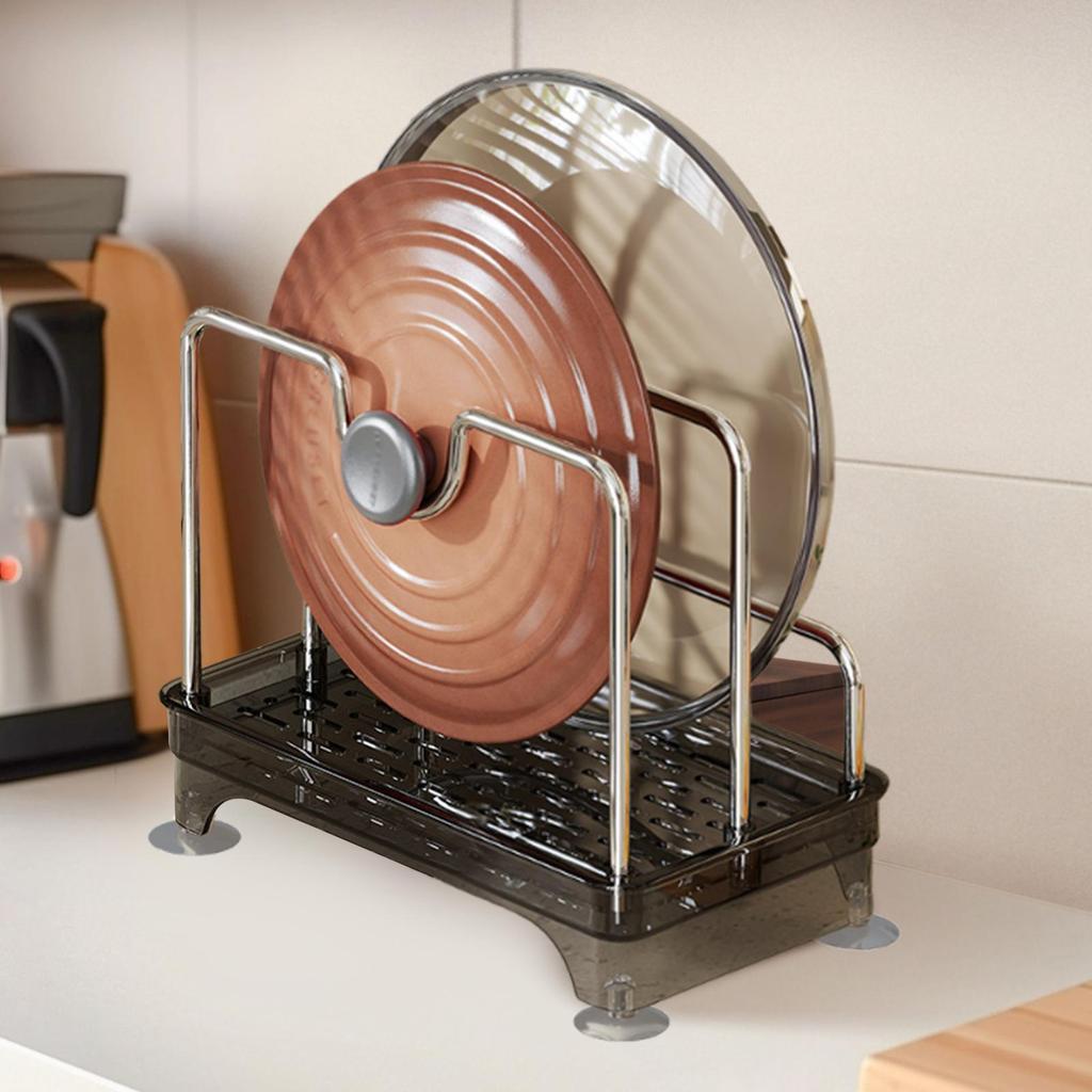 Kitchen Organizer Rack elf Drainage Utensil Holder Multi-Function Countertop Storage Metal Rust-Free Pot Lid Storage Rack