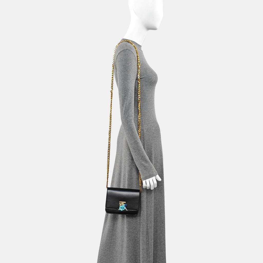 [Pre-Owned] Tb Exclusive Logo Lock Bag Waist Bag Clutch - Excellent #TSBDJ