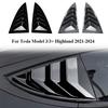 Для Model 3 2017-2024 Highland 2024+ Автомобильные задние боковые жалюзи на окна Боковые слепые треугольные жалюзи на окна Заслонки