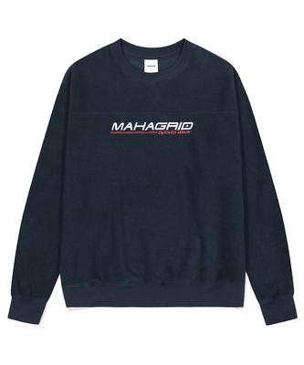 MAHAGRID Спортивный логотип Флисовая толстовка с круглым вырезом Темно-синий(Mg2Dfmm462A)