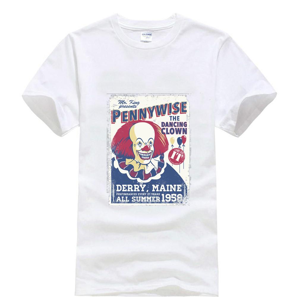 Creative Design The Dancing Clown Pennywise TShirt Summer Cotton Short Sleeve ONeck Unisexs T Shirt New S3XL