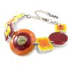 NOA [J1965] - Дизайнерский браслет «Раскраска» желтый, оранжевый, красный