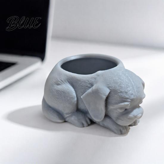 Персонализированный DIY Горшок для растений Щенок 3D Контейнер-горшок Милый Декоративный Печатный Лежащий Пес Форма Собаки Горшок-плантер для