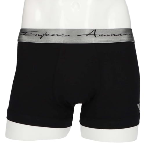 Emporio Armani SOFT MODAL Men's Boxer Briefs with Front Closure, Size M (EU Size 68), Navy (Product Code: 54045119)