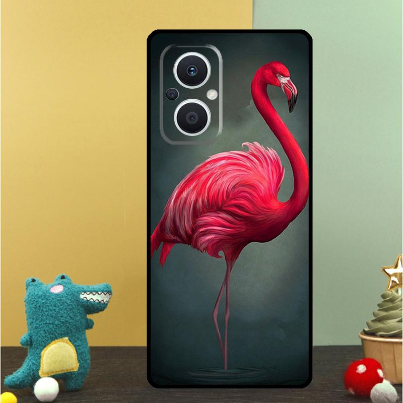 Чехол с рисунком фламинго для OPPO Reno 15F 14F 11 12 13 F 14 10 15 Pro 7 8 Lite OPPO Find X5 X6 X8 X9 Pro