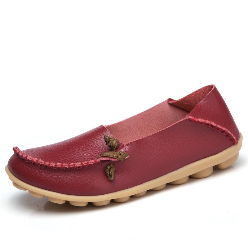 Женские туфли на плоской подошве весна-лето Новые женские лоферы с круглым носком Балетки Женская повседневная обувь Женские мокасины без застежек Zapatos Mujer Размер 44