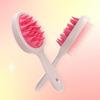 Двусторонняя зубчатая щетка для шампуня с длинной ручкой для массажа кожи головы, портативная расческа для распутывания влажных и сухих волос, инструмент для чистки волос, скребок для тела