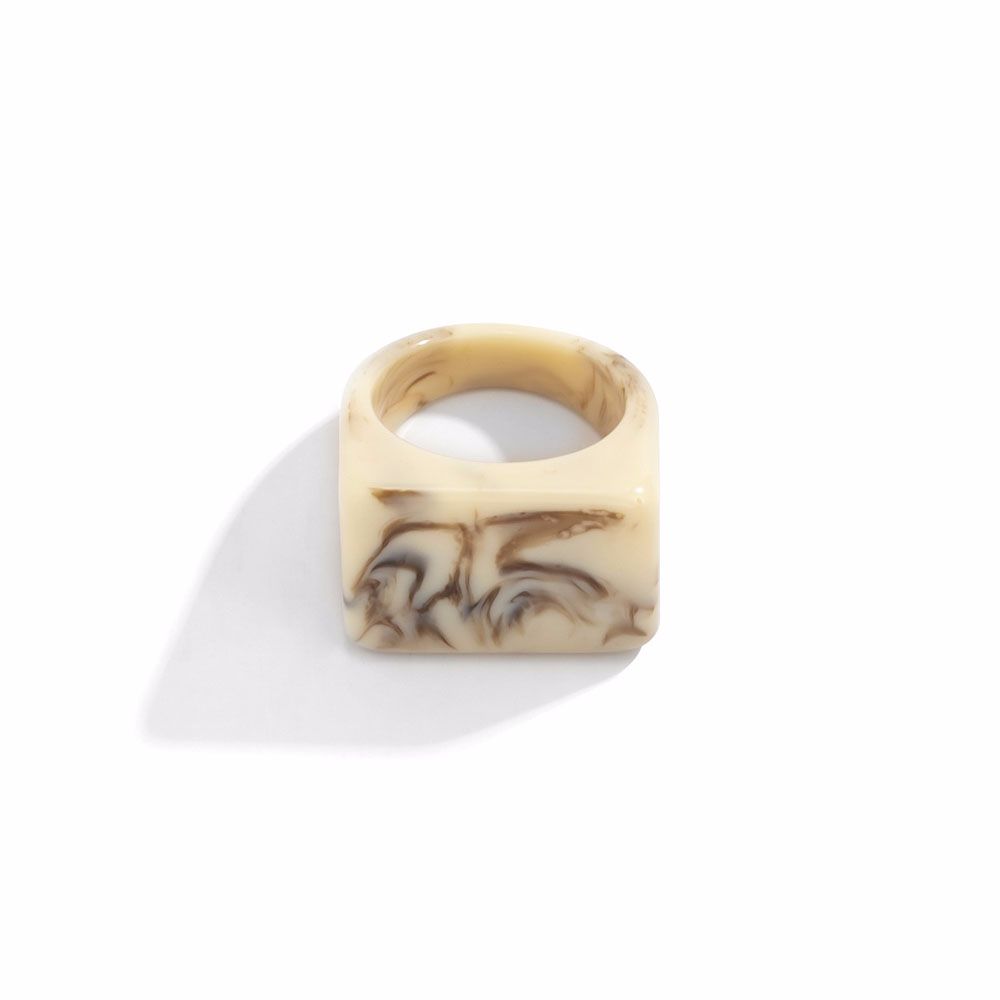 Korean Punk Candy Color Chunky Marbling Solid Color Resin Rings Finger Rings Fashion Jewelry Thumb Rings