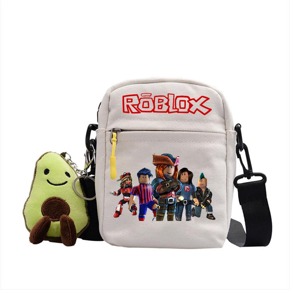 Тканевая сумка через плечо Roblox с принтом персонажа игры и буквой Для повседневных путешествий и школы