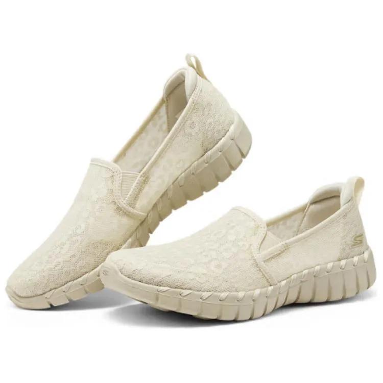 Skechers Low top Walking Shoes Women's Beige (Unisex) Walking Shoes 124732 NAT