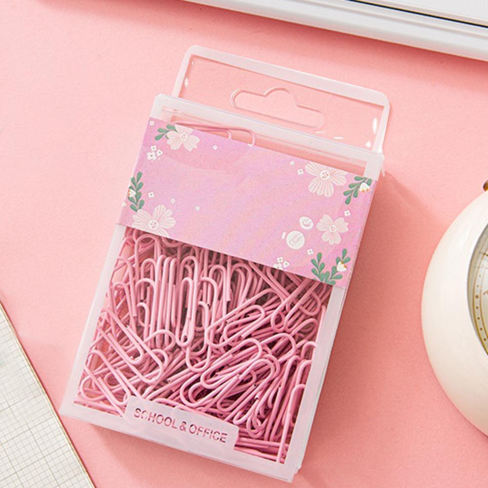 70 Pcs Pink/ Purple/ Green Small Paper Clips Vibrant Color Metal Paper Clips  Document Binding
