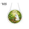 UV Printed Suncatcher Halloween Scary Bat Pumpkin Acrylic Jigsaw Puzzle Suncatcher, Stained Glass Style Unique Sun Catcher Gift Window Hanging