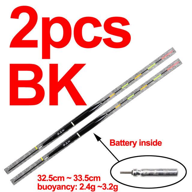 2 шт. электронный светящийся поплавок для ночной рыбалки китайского типа, поплавок для дневной и ночной удочки, поплавки для рыбалки + батарея внутри