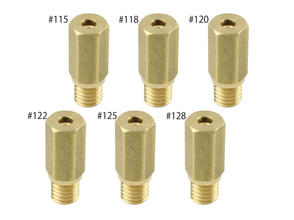 POSH FAITH 700002-10 Мотоциклетное оборудование, Набор главных жиклеров из 6 штук, Жиклеры большего размера, KEIHIN FCR/PE/PWK (6X16.5), PWK (Большой, Шестиугольный)