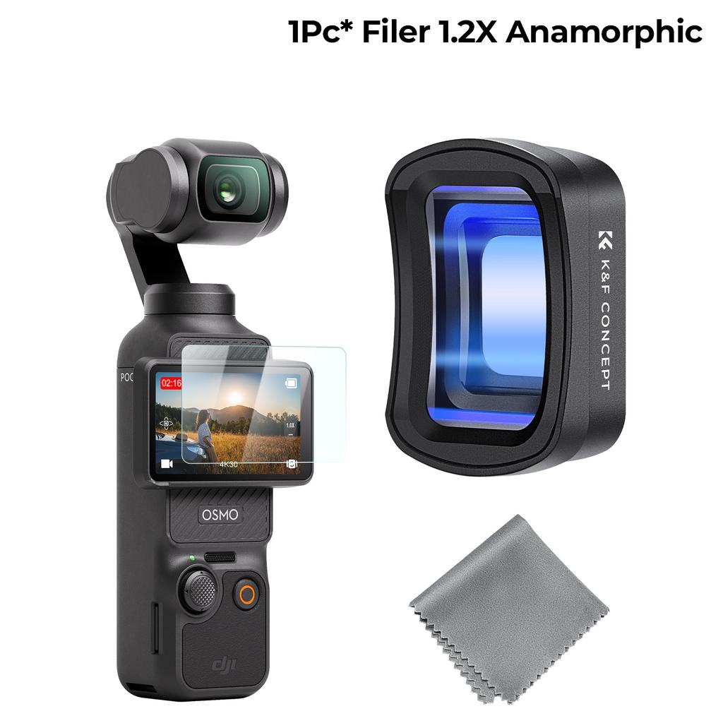 K&F CONCEPT Спортивный фильтр Effect для DJI Osmo Pocket 3 УФ CPL ND ND/PL Черный туман 1/2 1/4 1/8 LPR Звездный Широкоугольный фильтр Набор 1.2X