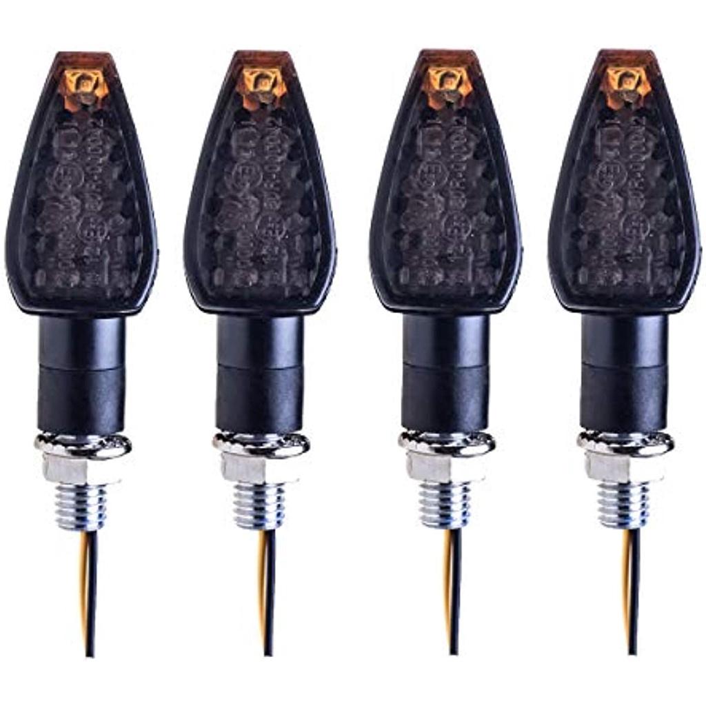 4 шт. индикаторы мотоцикла, 14 светодиодных указателей поворота, 12 В, водонепроницаемый индикатор подшипника, мигалка, универсальный для мотоцикла, скутера, Quad Cruiser, бездорожья