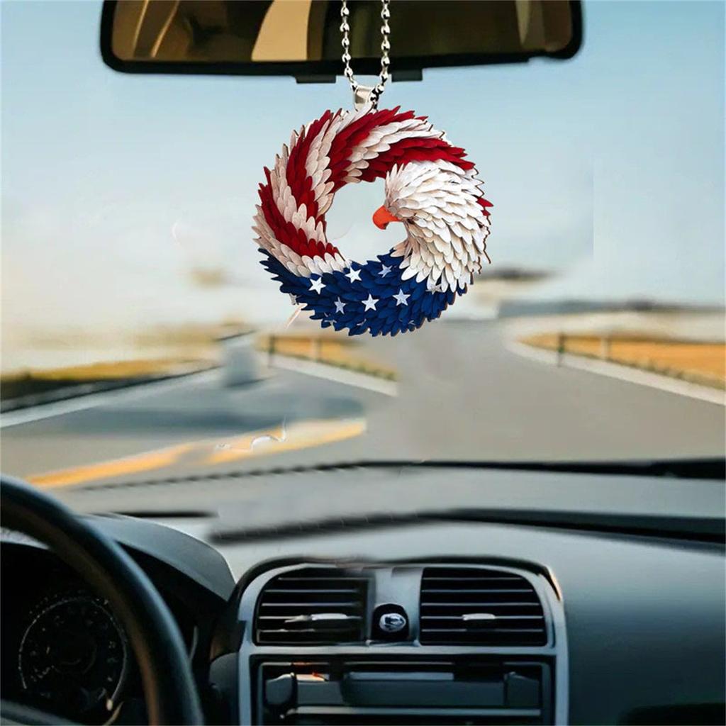 2D мультяшный кулон, поперечный акриловый плоский автомобильный зеркальный кулон, украшение для дома