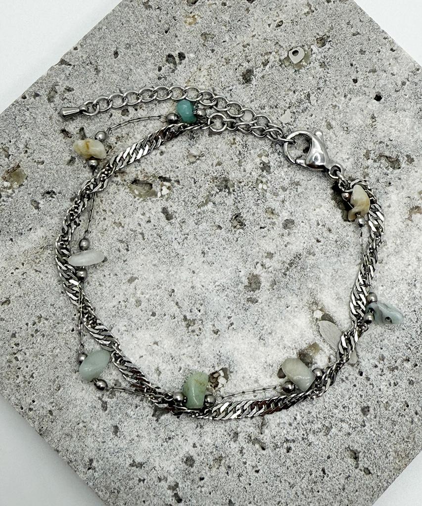 Браслет Monoflux Drift Stone Wave с двойной цепочкой