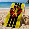 Sport Club Football Crest Printed Microfiber Beach Towel, Soft And Absorbent, Quick-Dry, Ideal for Summer Travel, Beach Essential, Swimming Pool