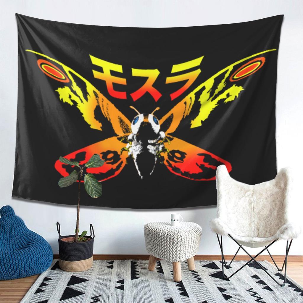 Mosura Mothra Exclusive Tapestry Wall Hanging Aesthetic Home Decoration Tapestries for Living Room Bedroom