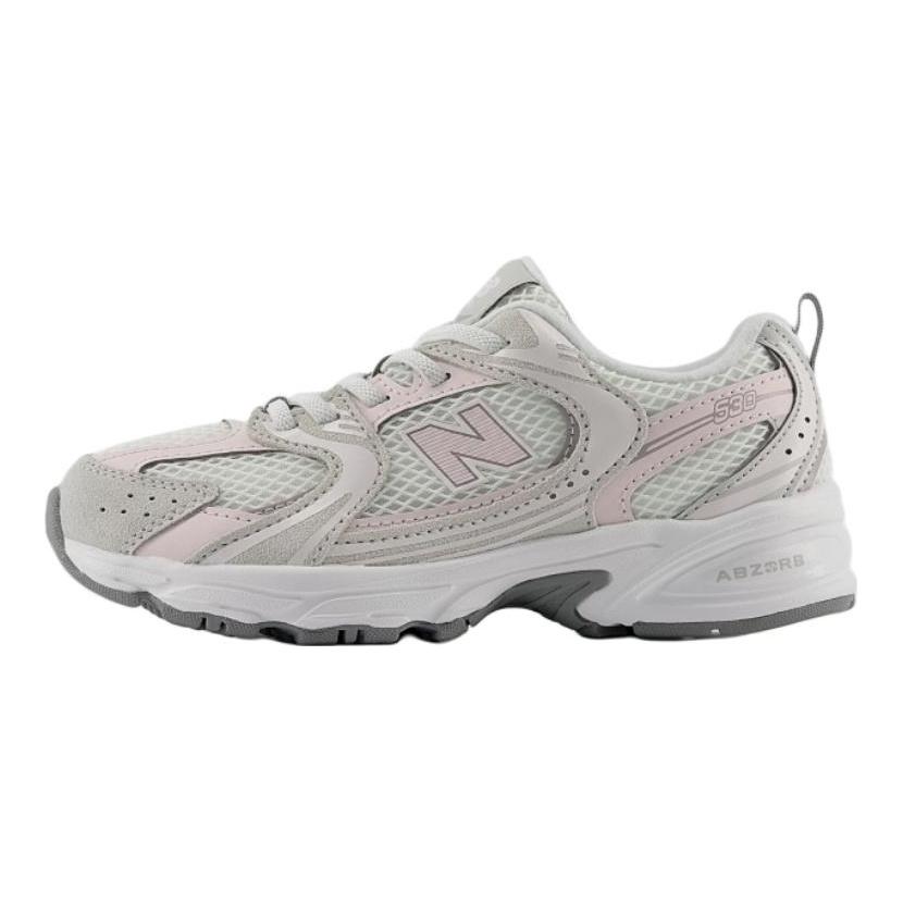 New Balance NB 530 Тканевые Удобные Универсальные Кроссовки для Бега Средней Высоты Детские кроссовки Серый Белый P5304AU