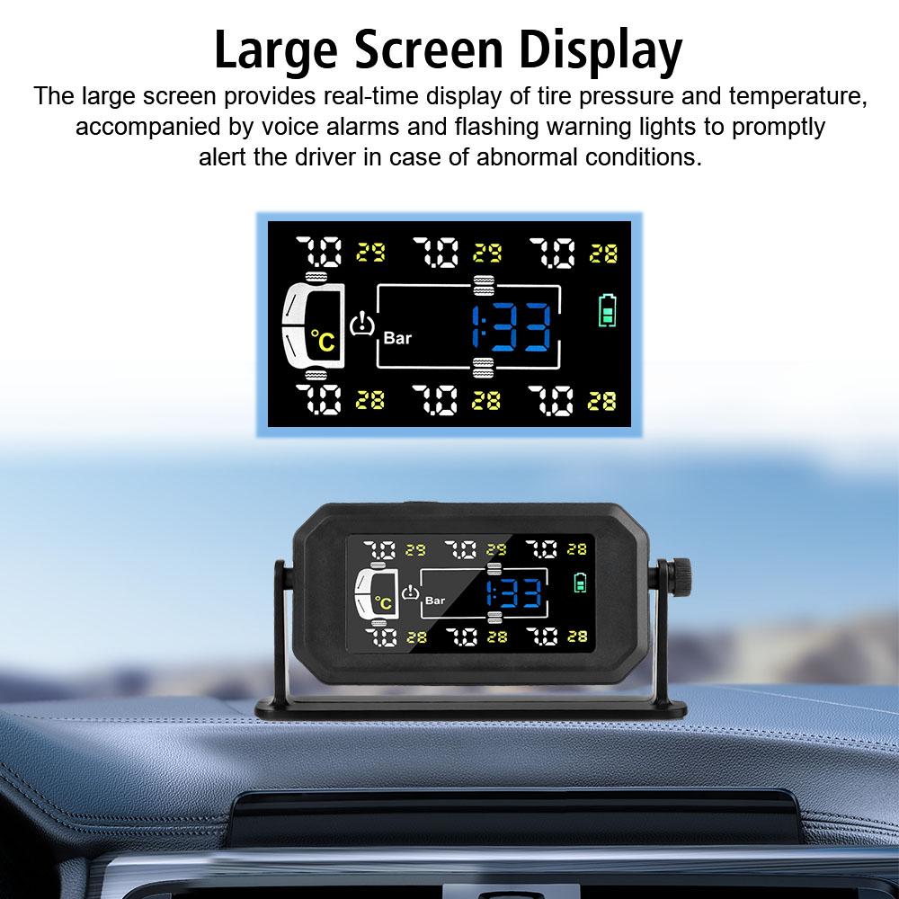 Интеллектуальная сигнализация давления в шинах, предупреждение о температуре, экономия топлива, монитор давления в шинах грузовика/автомобиля, система контроля давления в шинах H13 6 внешних датчиков