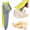 New Manual Stainless Steel Garlic Press Labor with Plastic Handle Saving Design Durable Garlic Puree Garlic Press Kitchen Gadget