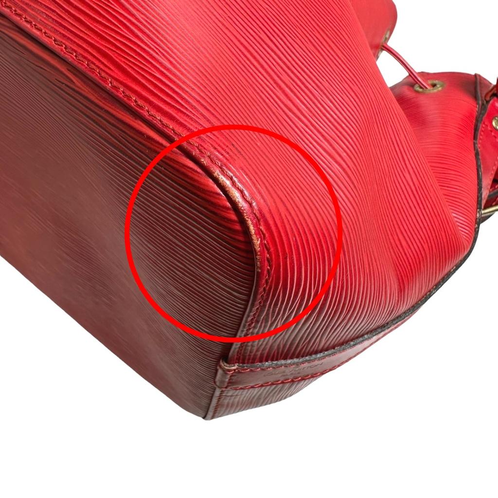 LOUIS VUITTON Epi Drawstring type Shoulder Bag Epi Leather Castarian red M44107 Used