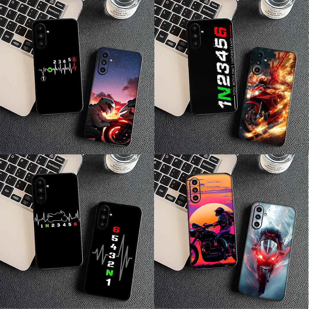 Motorcycle Motorbike 1N23456 for Motorola Moto G86 G57 G67 G54 G24 G15 Power G13 G14 G34 G35 G45 G60 G53 G55 G64 G75 G72 Case