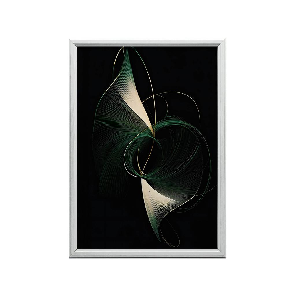 Ciemna Elegancja Krzywizn Ciemna Elegancja Krzywizn, 30X40 Cm, Rama Drewniana Ciemny Brąz, Papier Matowy 230 Gsm