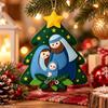 Xmas Tree Nativity Scene Felt Pendant Home Decor Christmas Tree Ornament  Car Decor