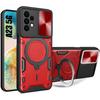 Case for Samsung Galaxy A23 4G-5G Red Shockproof Anti-Scratch with Metal Stand and Camera Protection