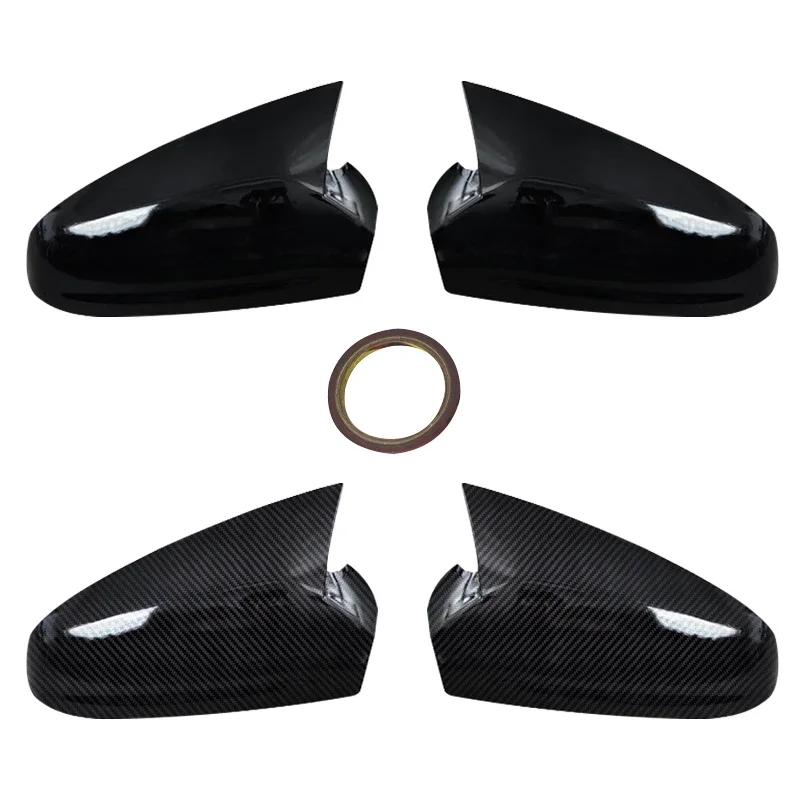 Для Vauxhall/Opel Astra H MK5 2004-2009 автомобильные накладки на боковые зеркала высококачественные глянцево-черные колпачки на зеркала автомобильные аксессуары