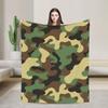 Soft BlanketsGirls Boys Camping Camouflage Military  Bedding Throws  Flannel Bedspread For Bedroom Fashion Sofa Bed Cover